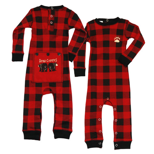 Infant Plaid Flapjacks Onesie Union Suit