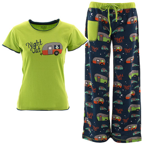 Night Out Camping Glamping Trailers Pajama Sets
