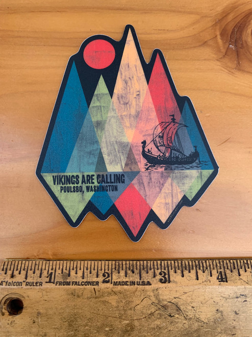 Modern Ship Vikings are Calling Poulsbo WA Vinyl Sticker Decal