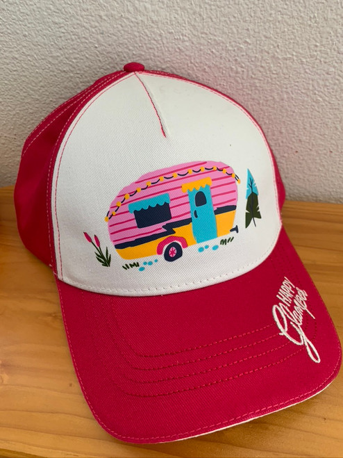 Pink Glamper Camper Woman's hat snap back