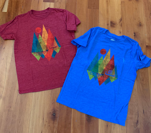 Kids Unisex Poulsbo Viking Ship Mountains Modern T-Shirt Children's Tee