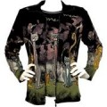 Jess-n-Jane Cats Meow Rhinestone Embellished Black Jacket