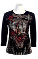Make your Christmas wardrobe sparkle with this fabulous Christmas shirt.
The Jess and Jane "Merry Christmas" design with subtle rhinestone embellishments is on both front and back of this fabulous tee shirt.
- 3/4 sleeve 
- Flattering fit - Does not cling
- Beautifully machine washable
- Dressy or casual - You decide!
- Made in the USA
-100% Cotton